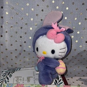Hello Kitty Plush in Purple Bunny Outfit
